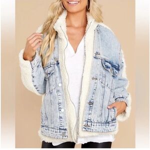 Blank NYC fuzzy wuzzy denim jacket